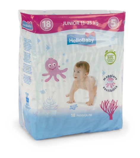 PANNOLINI TAGLIA 5, JUNIOR, 
11-25 kg, 18 pz