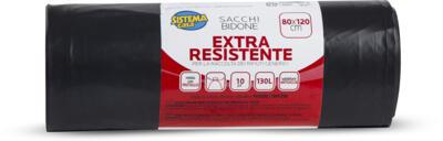 SACCHI BIDONE EXTRA RESISTENTI, 
80 X 120 CM, 
10 PZ