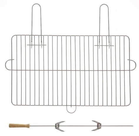 BARBECUE CON RUOTE E PIANI D'APPOGGIO