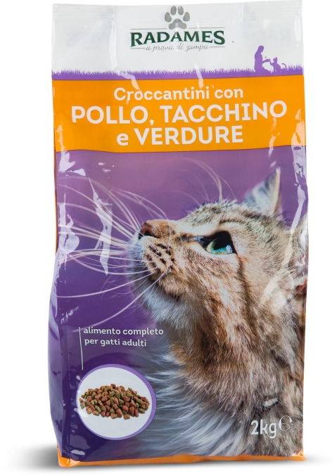 CROCCANTINI PER GATTO CON POLLO, TACCHINO 
E VERDURE