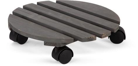 PORTAVASO IN LEGNO CON RUOTE