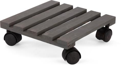 PORTAVASO IN LEGNO CON RUOTE