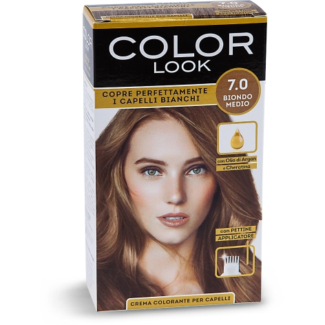 Crema colorante per capelli BIONDO MEDIO 7.0
