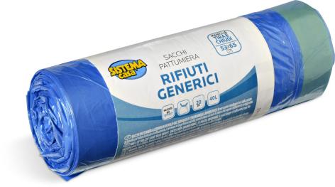 SACCHI CON MANIGLIE 53X65 CM AZZURRI, 20 PZ