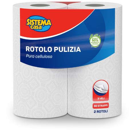 PANNI IN CELLULOSA PER PULIZIA, 2 ROTOLI