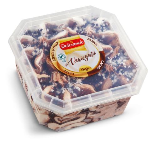 VASCHETTA GELATO VARIEGATO STRACCIATELLA PANNA CACAO CAFFÈ