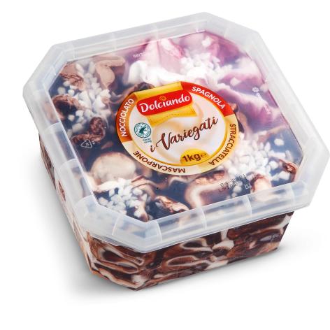 VASCHETTA GELATO VARIEGATO SPAGNOLA/STRACCATELLA/MASCARPONE/NOCCIOLATO