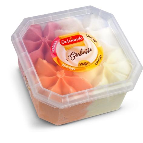 VASCHETTA GELATO SORBETTO LIMONE/ANANAS/MELONE/FRAGOLA