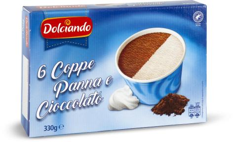 COPPE PANNA E CIOCCOLATO, 6 PZ