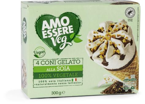 CONI GELATO ALLA SOIA, 
4 PZ