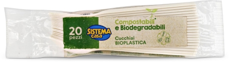 CUCCHIAI COMPOSTABILI E BIODEGRADABILI, 20 pz