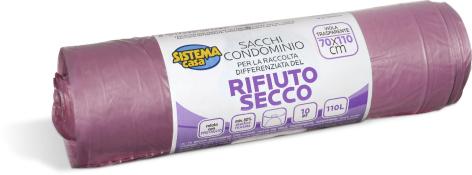 SACCHI CONDOMINIALI CON LACCETTO PER RIFIUTI SECCHI, 70X110 CM, 10 PZ