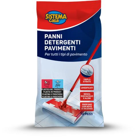 PANNI DETERGENTI PAVIMENTI, 12 PZ