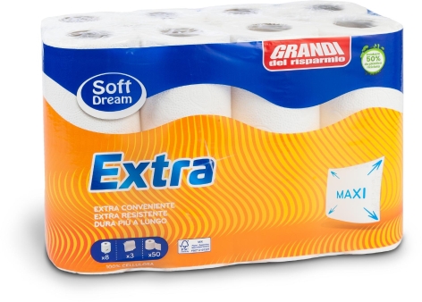 ASCIUGATUTTO
8 ROTOLI, 3 VELI,
50 STRAPPI