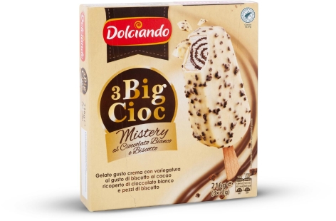 BIG CIOC BIANCHI CON BISCOTTO, 3 PZ