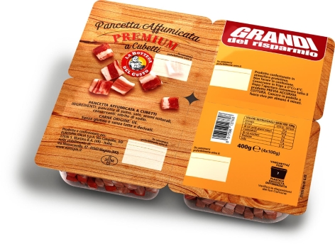 PANCETTA PREMIUM AFFUMICATA A CUBETTI