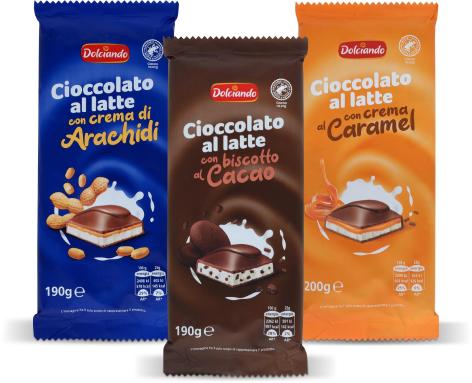 TAVOLETTE DI CIOCCOLATO RIPIENE