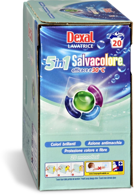 MONODOSI LAVATRICE 5 in 1 SALVACOLORE, 20 pz
