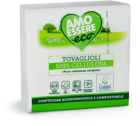 TOVAGLIOLI ECOLABEL 38x38 cm, 100 pz