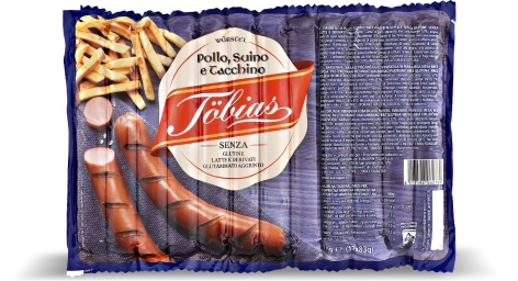 WÜRSTEL POLLO, SUINO E TACCHINO,
12 PZ