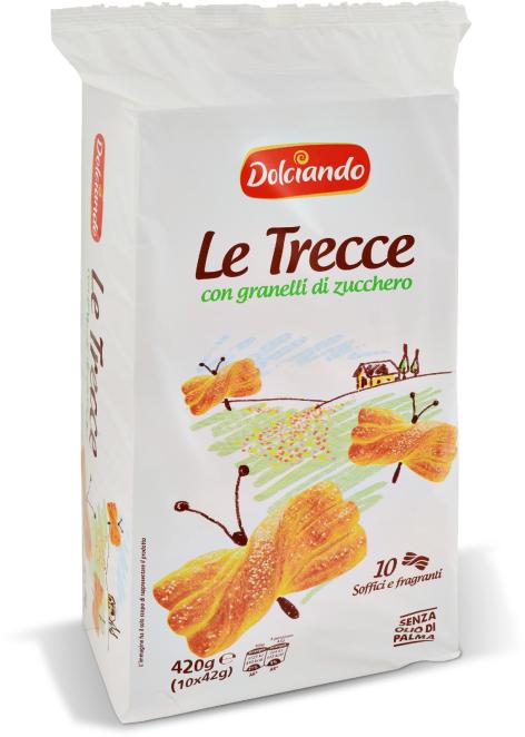 TRECCE CON GRANELLI DI ZUCCHERO, 10 PZ