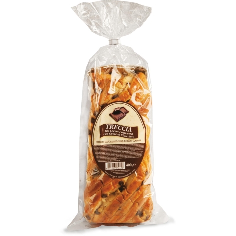 TRECCIA ALLA CREMA PASTICCERA 
CON GOCCE DI
CIOCCOLATO