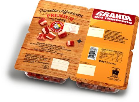 PANCETTA AFFUMICATA PREMIUM A CUBETTI