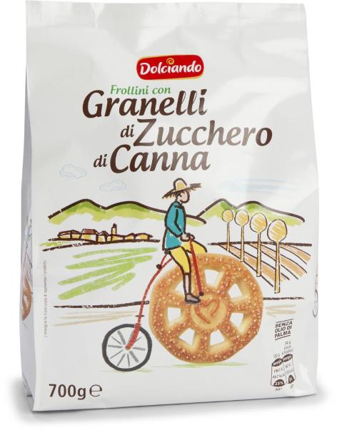 FROLLINI CON GRANELLI DI ZUCCHERO DI CANNA