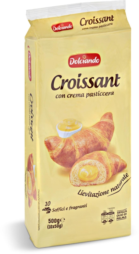 CROISSANT CON CREMA PASTICCERA, 10 PZ