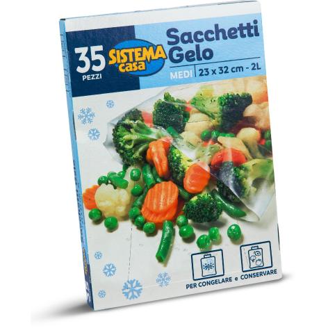 SACCHETTI GELO MEDI 23X32 CM, 35 PZ