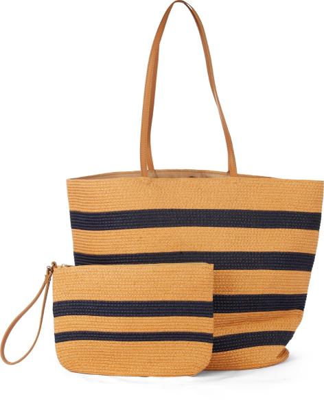 BORSA IN PAGLIA CON POCHETTE