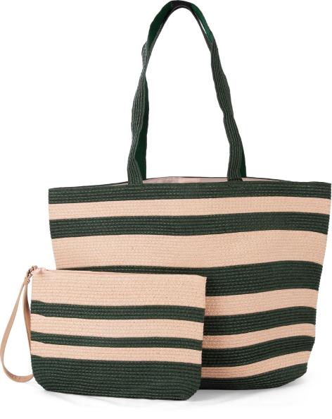 BORSA IN PAGLIA CON POCHETTE