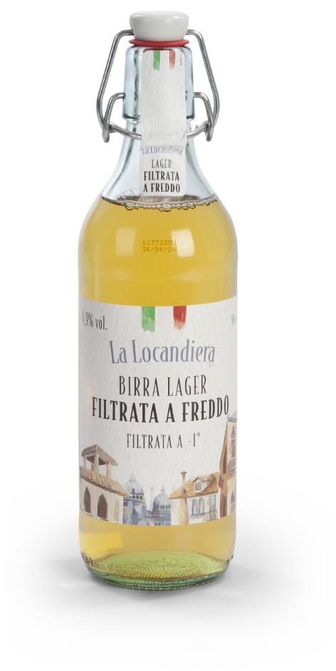 BIRRA LAGER 
FILTRATA 
A FREDDO