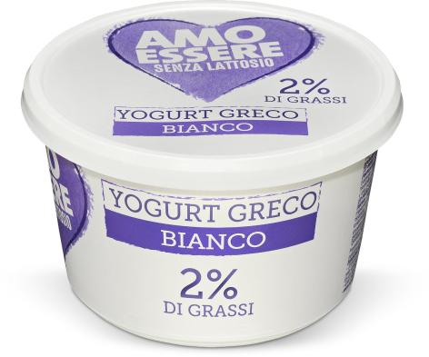 YOGURT GRECO BIANCO 2% DI GRASSI SENZA LATTOSIO