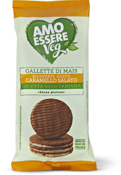 GALLETTE DI MAIS RICOPERTE GUSTO CARAMELLO SALATO