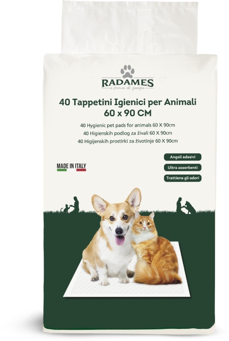 40 TAPPETINI IGIENICI PER ANIMALI 60X90 CM