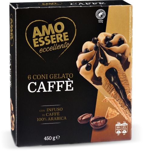 CONI GELATO CAFFÈ, 6 PZ