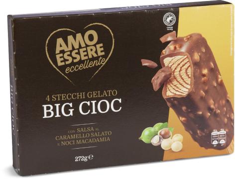 BIG CIOC CARAMELLO E NOCI MACADAMIA, 4 pz