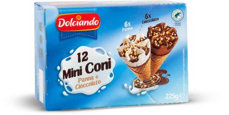 MINI CONI PANNA E CIOCCOLATO,
12 PZ