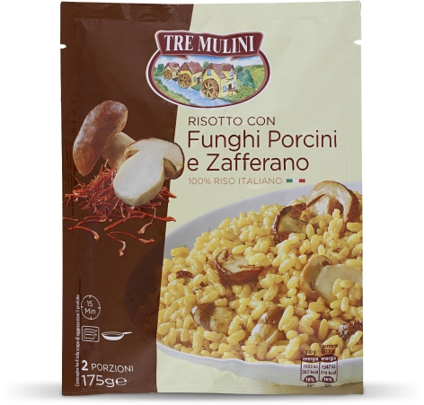 RISOTTO CON FUNGHI PORCINI E ZAFFERANO
