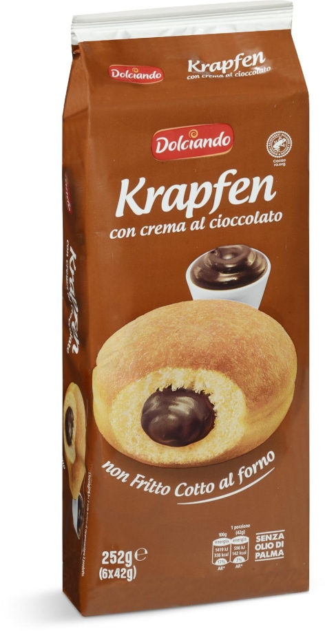 KRAPFEN CON CREMA AL CIOCCOLATO