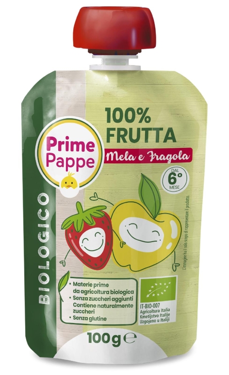 PUREA DI FRUTTA BIO MELA E FRAGOLA