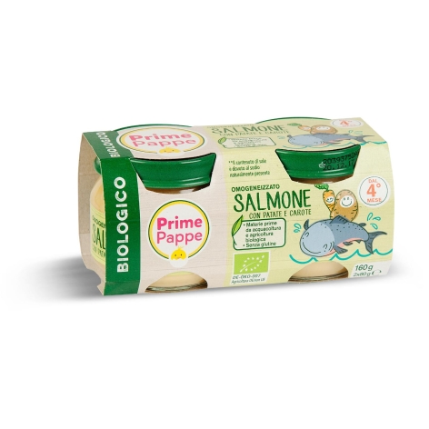 OMOGENEIZZATO SALMONE CON PATATE E CAROTE