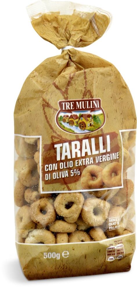 TARALLI 
CON OLIO 
EXTRA VERGINE
D'OLIVA 5%