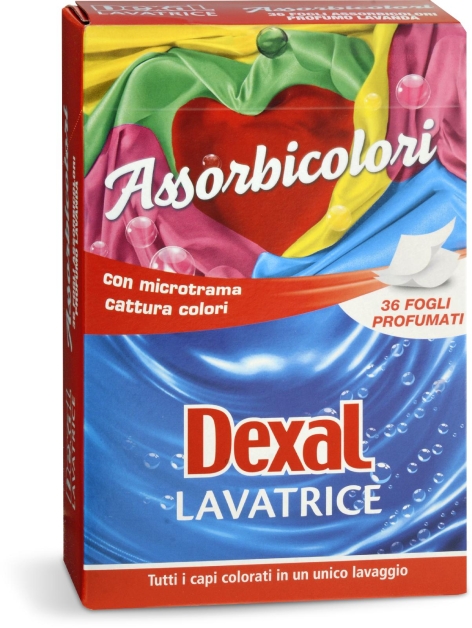 FOGLI PROFUMATI ASSORBICOLORI LAVATRICE,
36pz