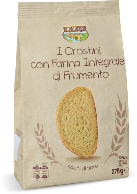 CROSTINI CON FARINA INTEGRALE DI FRUMENTO