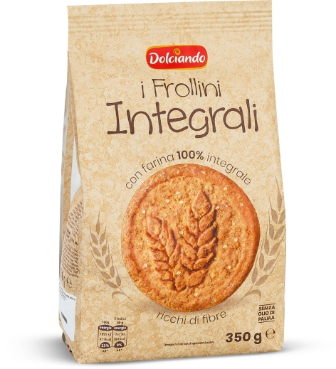 FROLLINI INTEGRALI CON FARINA 100% INTEGRALE