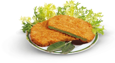 cotolette di pollo 
con spinaci