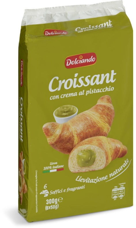 CROISSANT 
CON CREMA 
AL PISTACCHIO