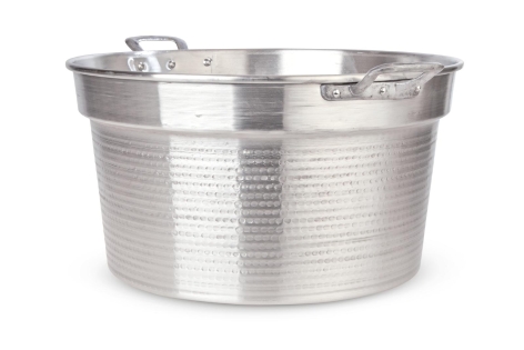 CALDAIA IN ALLUMINIO SPAZZOLATO 40 CM